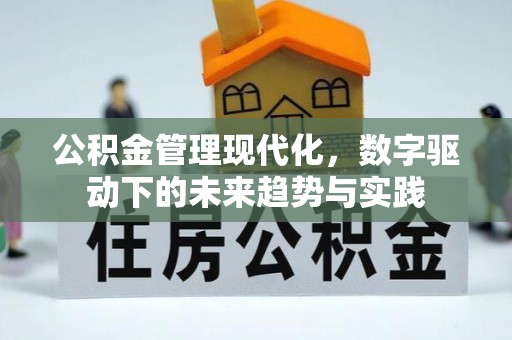 景泰公积金管理现代化，数字驱动下的未来趋势与实践